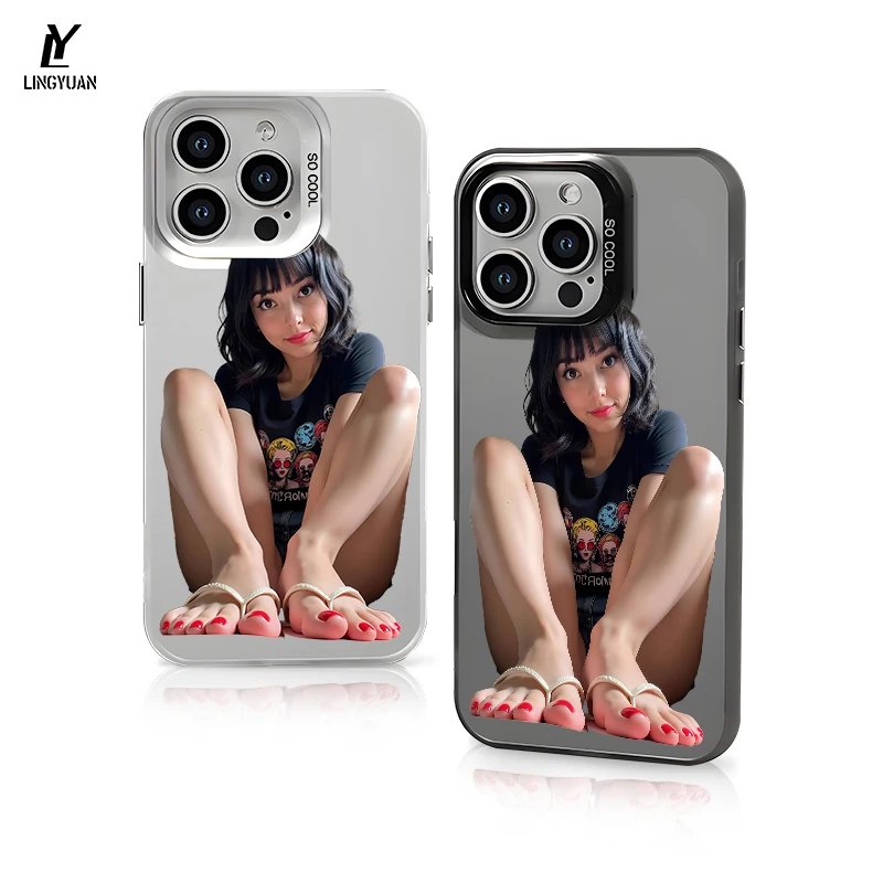 

Жидкий силиконовый чехол для телефона для iPhone 16E/15/14/13 Pro Max/37/XR, чехол для телефона с принтом, противоударный чехол для ног в стиле аниме, подарок для любителей спортзала