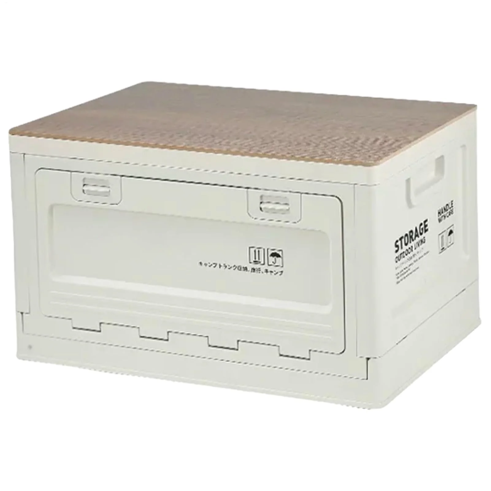 !@Outdoor Camping Storage Portable Lightweight Large Capacity Foldable PP Plastic Transport Crates