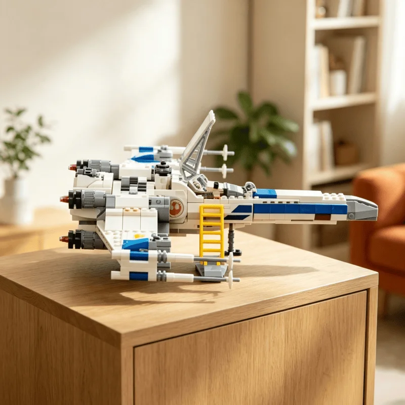 Creative DIY Spacefighter Building Blocks 558PCS Space Battle Theme X-wing Model Home Decor Toys Birthday Gifts for Adults