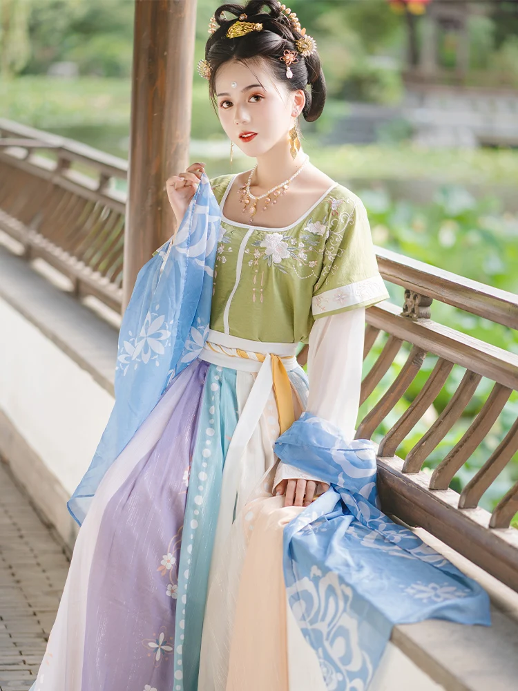 Robe de princesse Hanfu trois pièces pour femmes, tenue traditionnelle de danse, Cosplay, Tang, ancienne dynastie