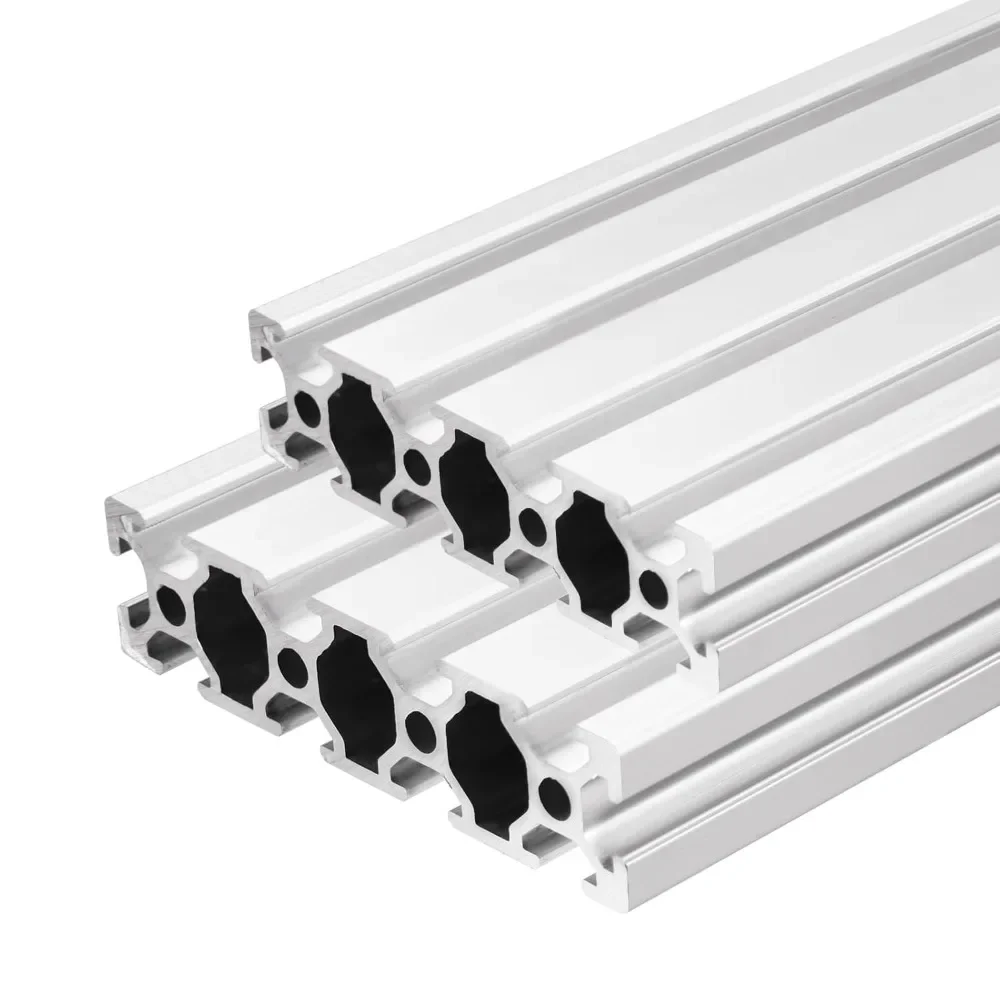 

Hot sale.2pcs 1220mm T Slot 2080 Aluminum Extrusion European Standard Anodized Linear Rail for 3D Printer Parts and CNC DIY Silv