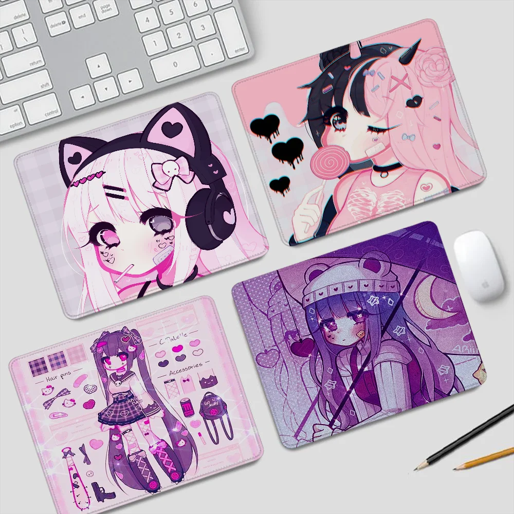 

Small Anime Mouse Pad for Computer Mouse Geoxor Moneko Cute Desk Accessories Office Mousepad Gaming Mat Offices Mats Gamer Mause