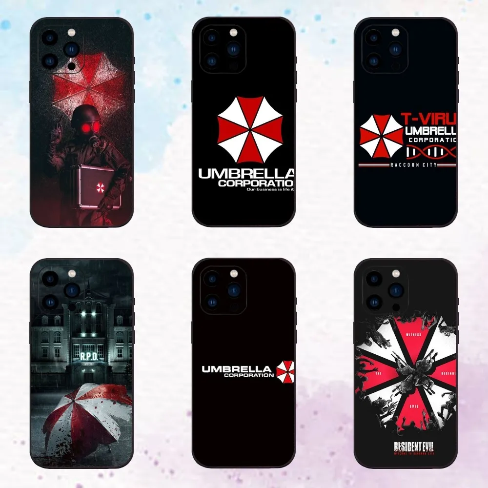 R-Resident E-Evil Game  Phone Case  For iPhone 11 12 13 14 15 Pro Max Mini Plus XS XR X Black Silicone Soft Case