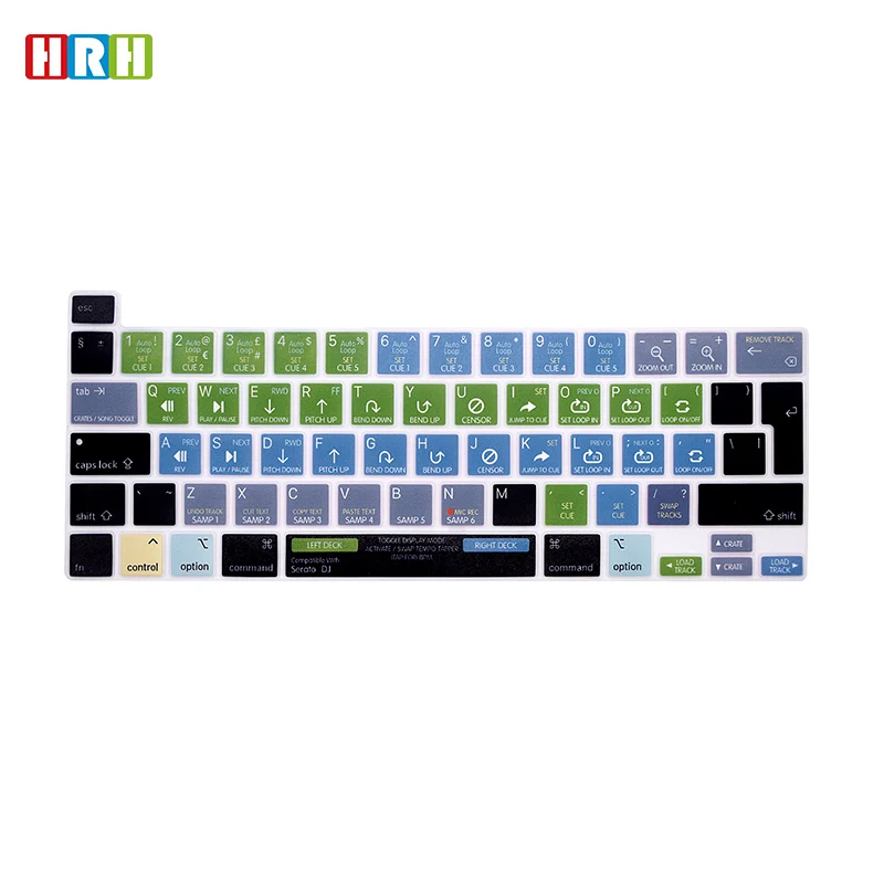 

HRH Shortcut Hotkey EU Silicone Keyboard Skin Cover Protector For MacBook Pro16 A2141 Pro13 M1 M2 Chip A2338A2251A2289 2020 2022