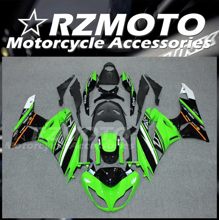 

Комплект обтекателей из АБС-пластика, 4 подарка, подходит для Kawasaki ZX-6R ZX6R 636 2009 2010 2011 09 10 11 12, кузов под заказ, зеленый