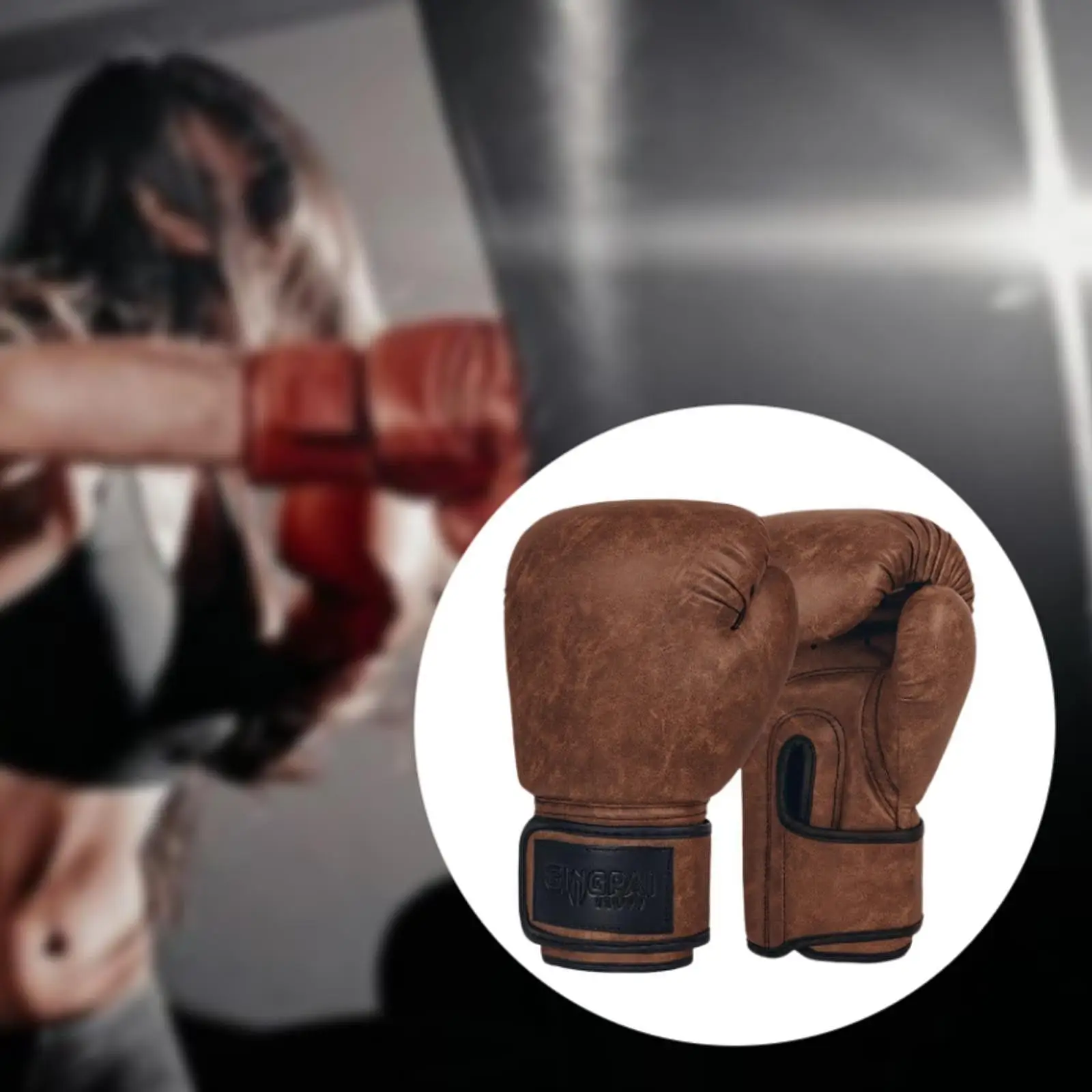 Adults Boxing Gloves Comfortable PU Leather Sparring Gloves Punching Gloves for Mma Grappling Kickboxing Fitness Home Gym