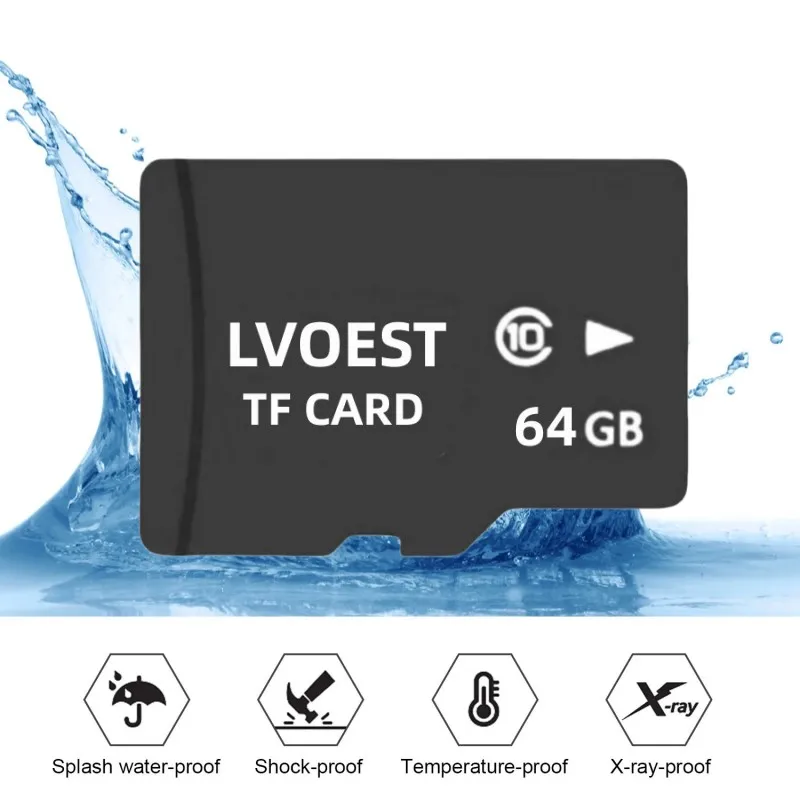 64 GB Heimüberwachungs-Speicherkarte für Kameras, 32 GB Hochgeschwindigkeits-TF-Karte im FAT32-Format, 64 GB Tablet-Telefon, TF-Smartcard
