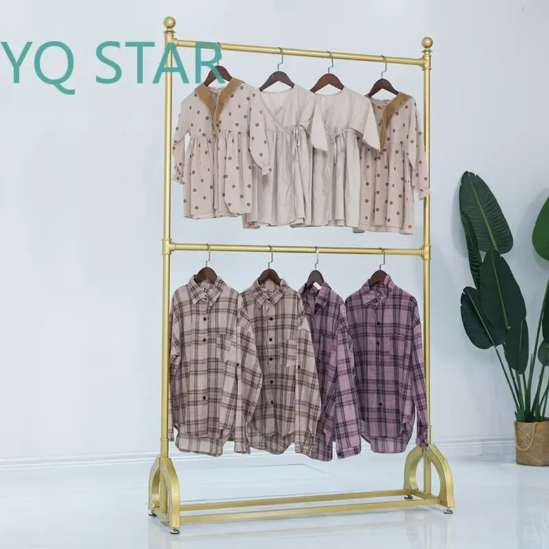 Floor to Ceiling Clothing Display Rack for Childrens Mens Womens Clothes Hanger Store Shelves Retail Garment Hanging System