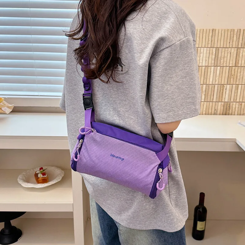 New Style Crossbody Bag for Women, Lightweight Casual Shoulder Bag, Outdoor Travel Hiking Shoulder Bag with Strap Webbing Loops