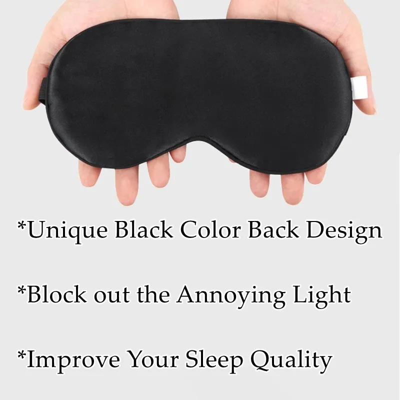 Sleep Eye Mask 100% Natural 19 Mulberry Silk Sleeping Smooth Soft Eye Sleep Shade Cover with Elastic Adjustable Strap Blindfold