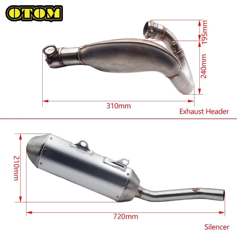 Motorcycle For KTM Exhaust Header Muffler Silencer Pipe SXF250/350/450 SXF250 PRADO/TROY LEE DESIGNS XCF250 RC4 R  Accessories