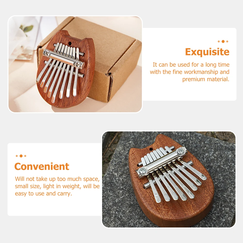 

Thumb Keys Wooden Kalimba Finger Instrument for Kids Beginners Small Lightweight Gift Family Friends