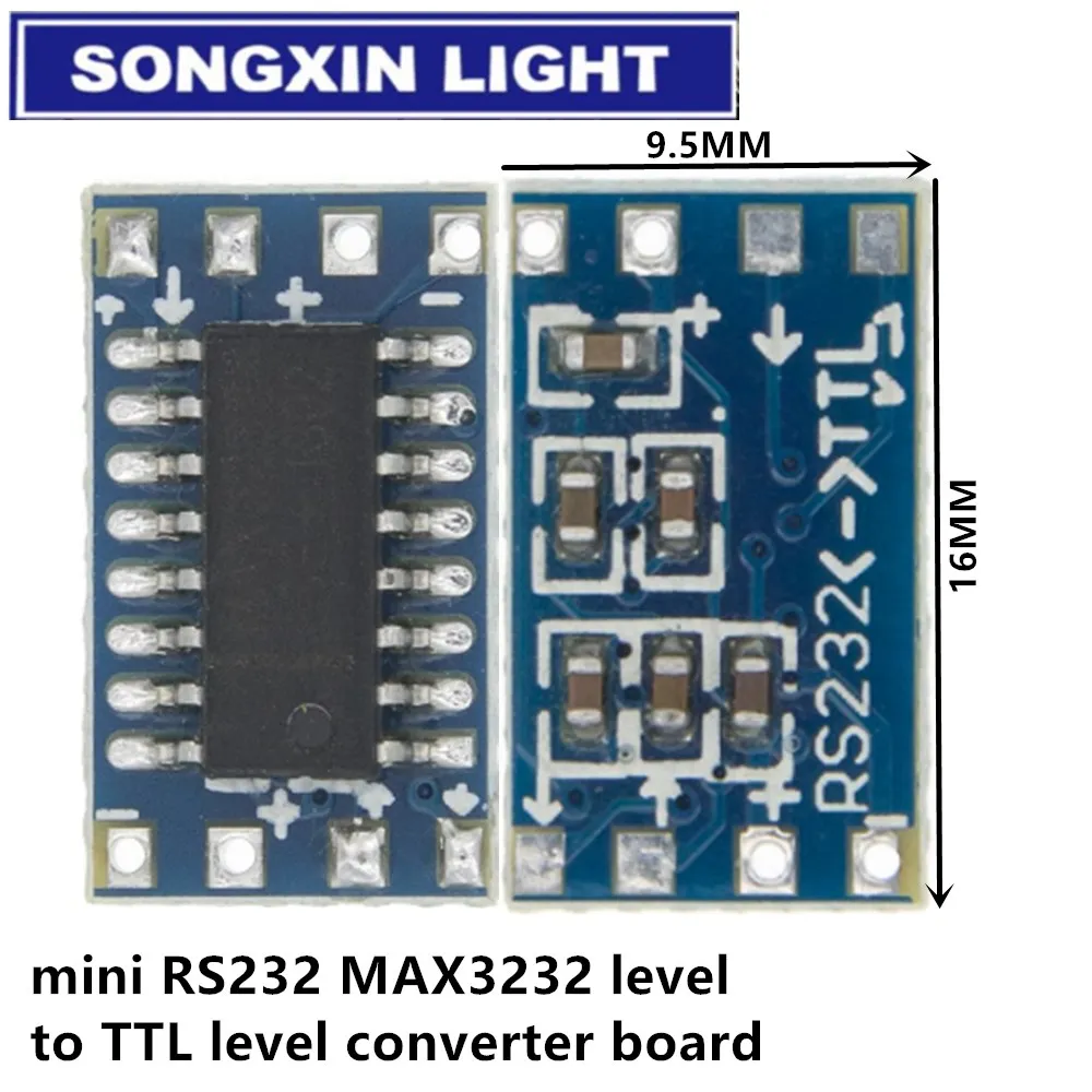 New And Original mini RS232 MAX3232 Levels to TTL level converter board serial converter board Drop