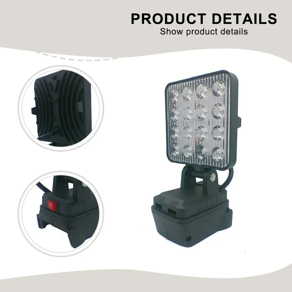 

16-LED Lithium Battery Work Light With USB Charging For Camping/Auto Repair For Both Task Lighting And Job Site Illumination