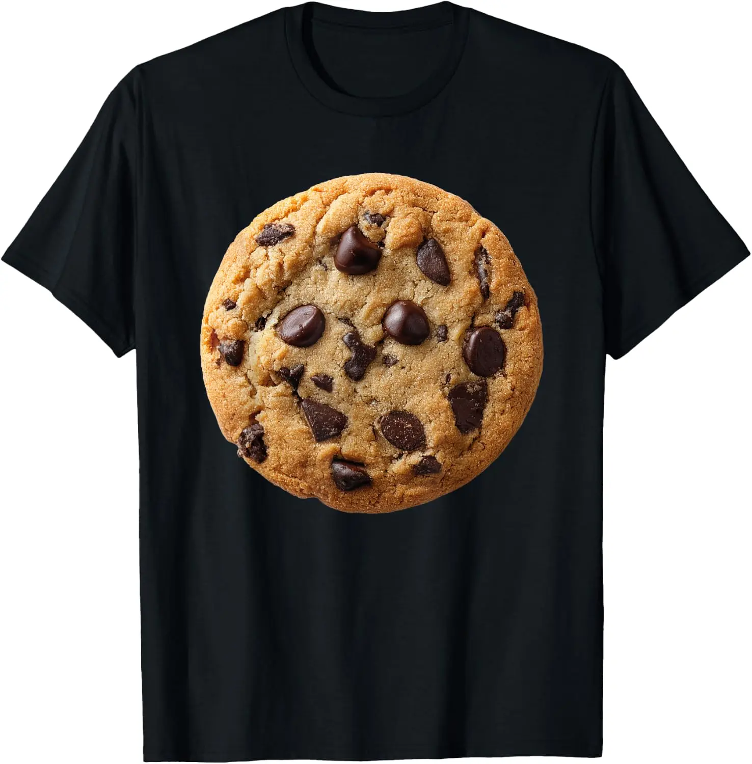 Cookie Baking Funny Food Costume Graphic T-Shirt Men Women Unisex Novelty Graphic T‑Shirt, Classic Crew Neck 100% Cotton Tee, Lightweight Anti‑Pilling Breathable Casual Tops, Year‑Round Daily Outfit, Holiday Birthday Present Tee for Friends Family
