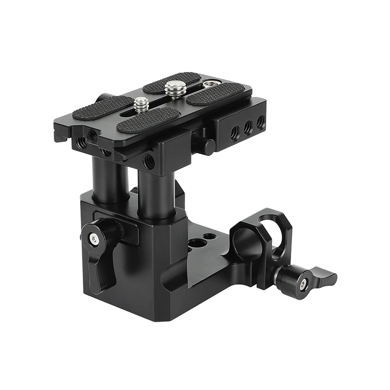 CAMVATE Quick Release ARCA-Type Baseplate Clamp Base with 15mm LWS Rod Mount For Camera 15mm Rods Support System Tripod Mounts