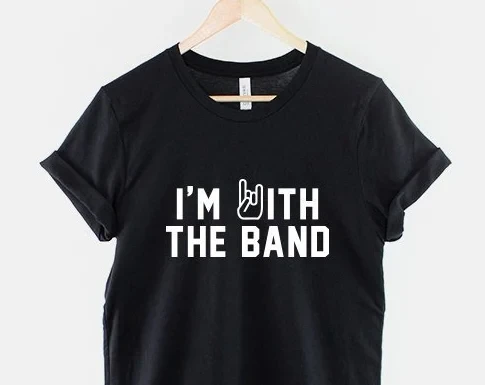 

I'm with The Band T-Shirt Concert Tee Graphic T Shirts Retro Streetwear High-quality Crew-neck Short-sleeved Men's T-shirt