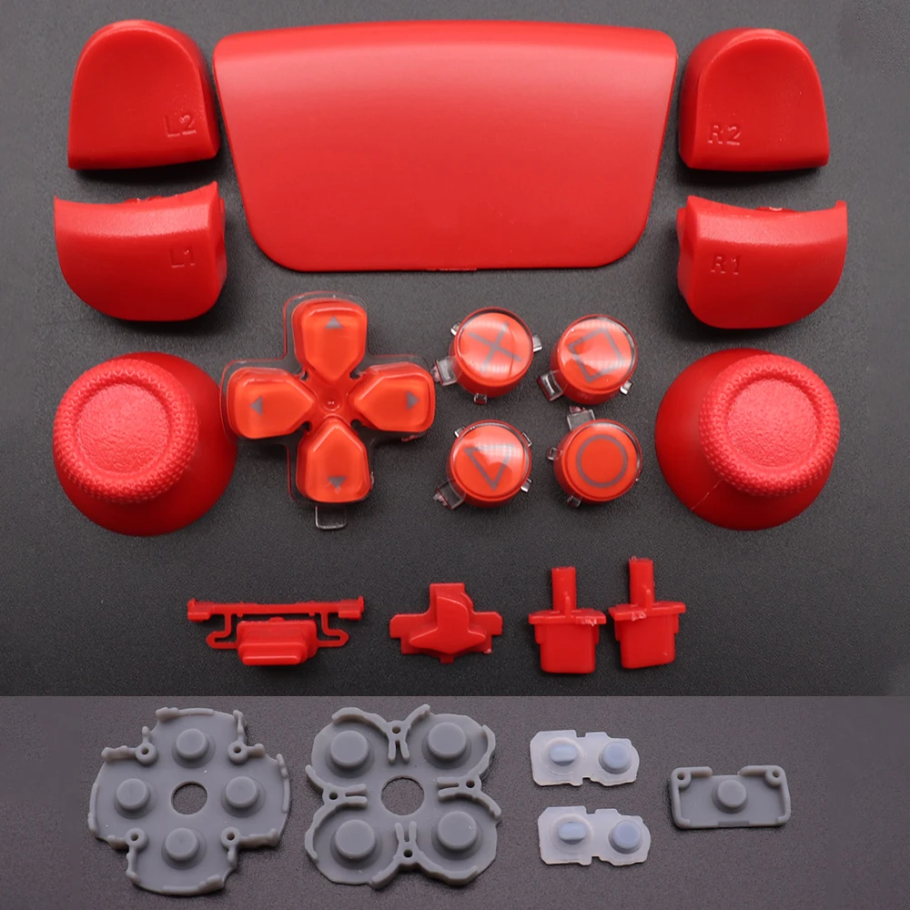Silicone Rubber Conductive Button & Full Set Joysticks Dpad R1 L1 R2 L2 Direction Key ABXY Buttons For PS5 V1 1.0 Controller #5