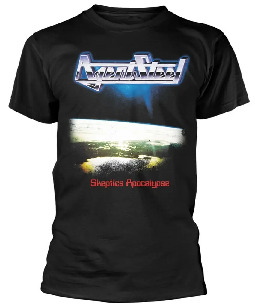 Agent Steel Skeptics Apocalypse Black T Shirt NEW OFFICIAL