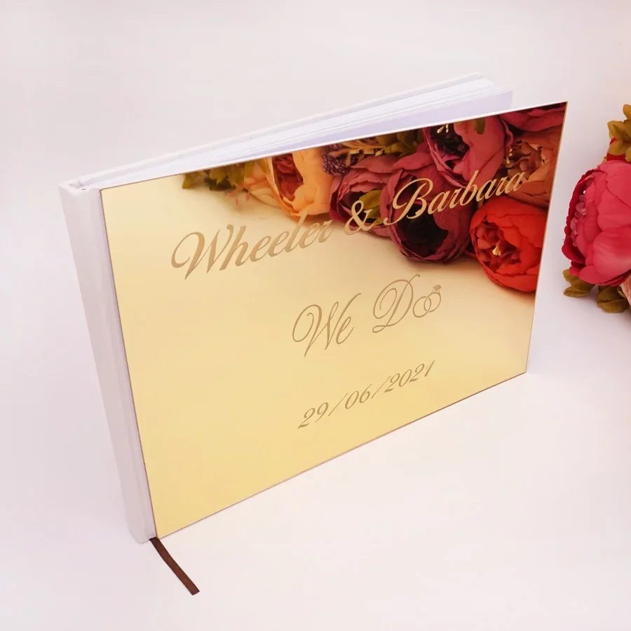 

Custom Personalized Wedding Souvenir Signature Guestbook Acrylic Cover Party Decor Favors Gifts Wedding Guest Book