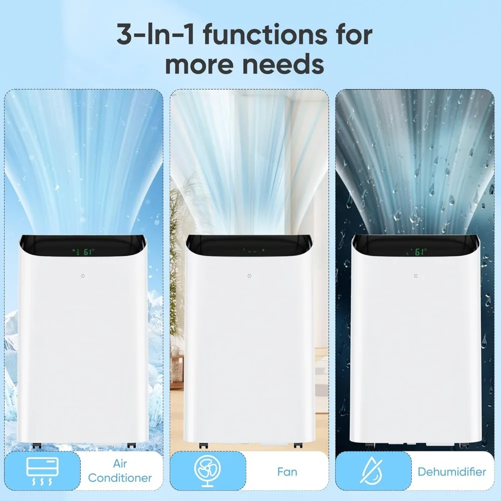 Portable Air Conditioners,Child Lock,Fast Cooling,Dehumidifier,Air Purification Filter,3-IN-1 Energy Efficient,Air Conditioners