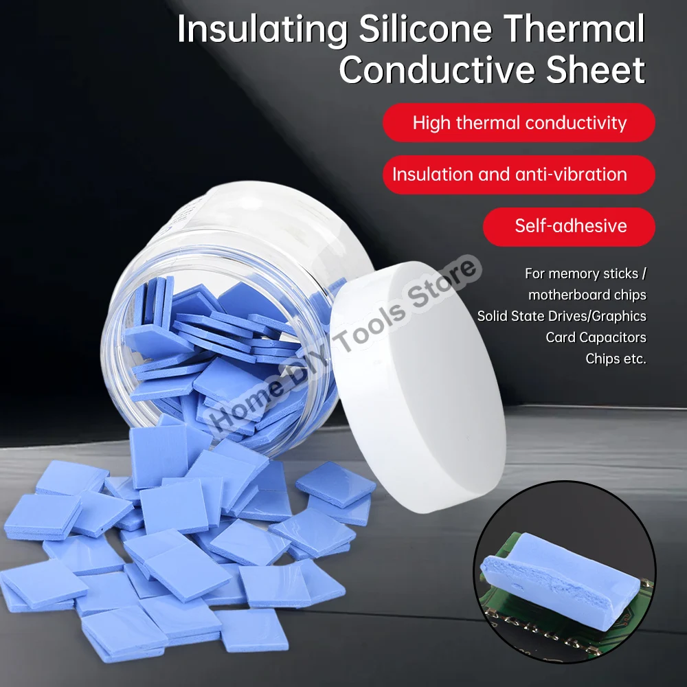 New 100PCS Thermal Insulating Silicone Sheet High Temperature Resistance Motherboard CPU IC GPU Repair Pre-cutting Mat Tool