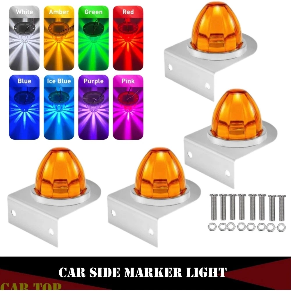 

4PCS Star LED Watermelon Mirror Turn Signal Marker Lights Replacement Watermelon Lights with Stainless Steel Bracket