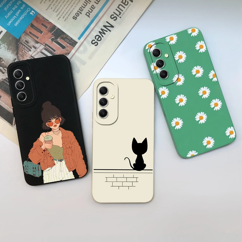 For Samsung Galaxy A34 A24 A54 Phone Case Shockproof Liquid Silicone Soft TPU Back Cover For Samsung A 34 A 24 A 54 Fundas Coque