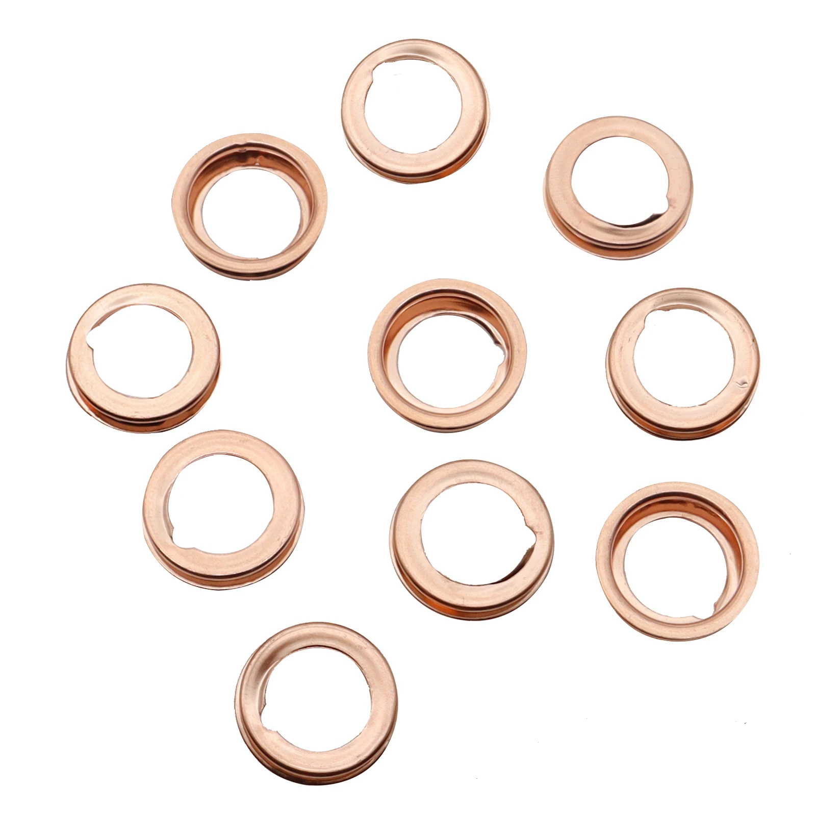 10pcs Car Engine Oil Drain Plug Gasket 1102601M02 Copper Colored Oil Drain Plugs Crush Washers Gaskets Rings for Nissan Infiniti