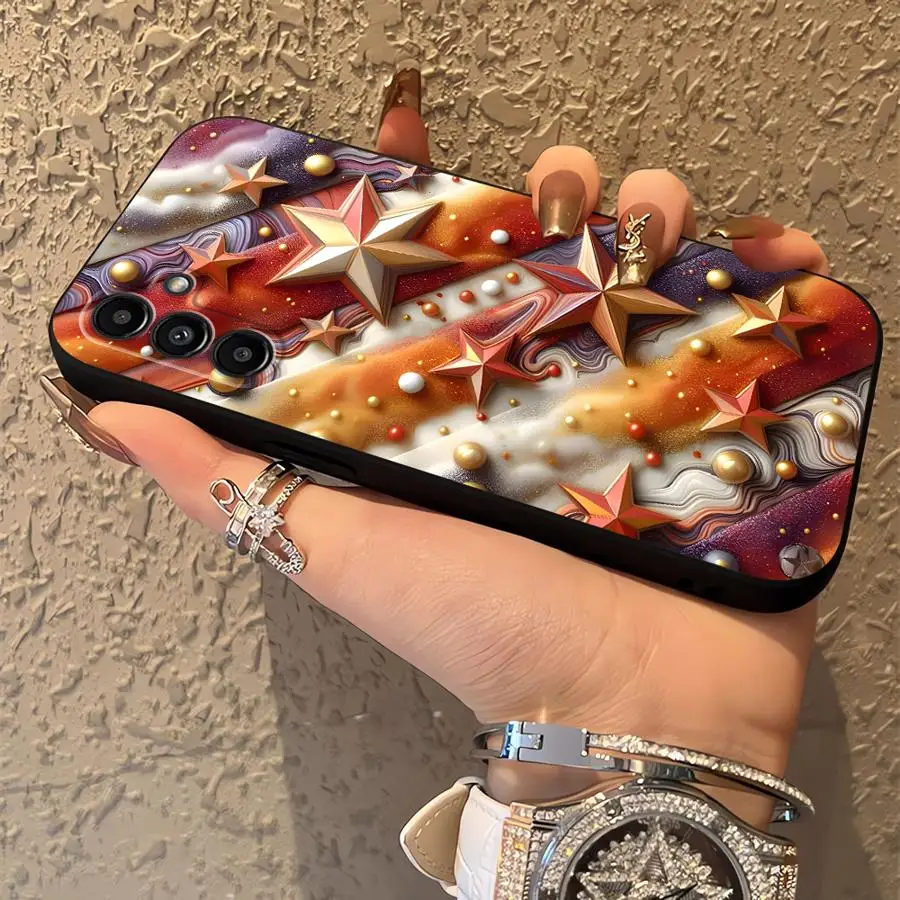 Night Sky Star Print Phone Cover Case for Samsung Galaxy A36 A53 A17 A57 A15 A06 A37 A23 A52 A25 A16 A55 A73 A51 A05 A13 A70 A41