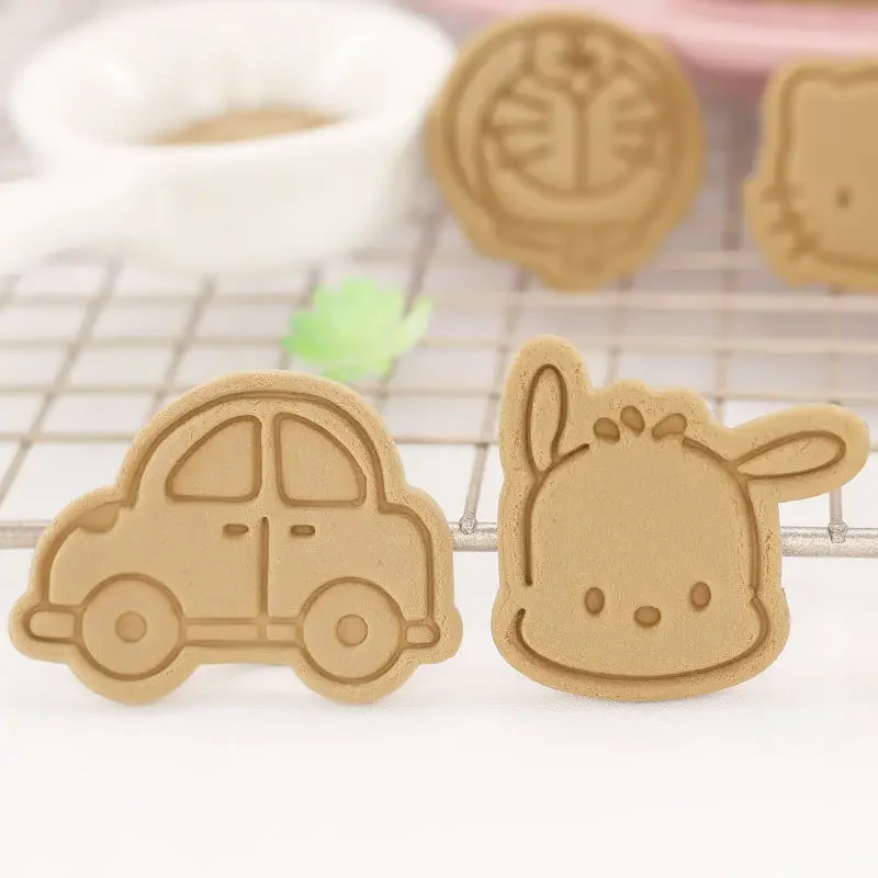 8pcs Kawaii Sanrio Figures Cookie Cutters Cartoon Hellokitty DIY Bakery Mold Biscuit Press Stamp Embosser Sugar Pasty Cake Mould