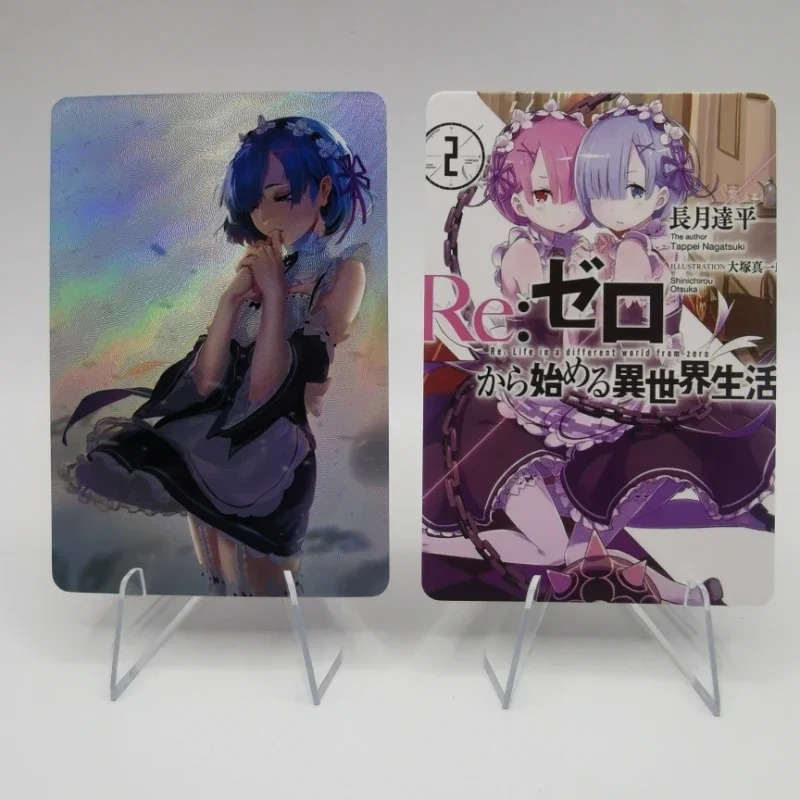 In Stock 3Pcs/set Kawaii Anime Girl Card Re: Life in A Different World From Zero Rem Maid Outfit Loungewear Collection Cards Toy