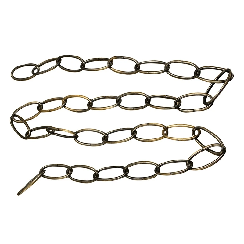 2 Pcs 1M Heavy Duty Chain For Vintage Chandelier Hanging Lamp,Green Bronze & Pearl Black