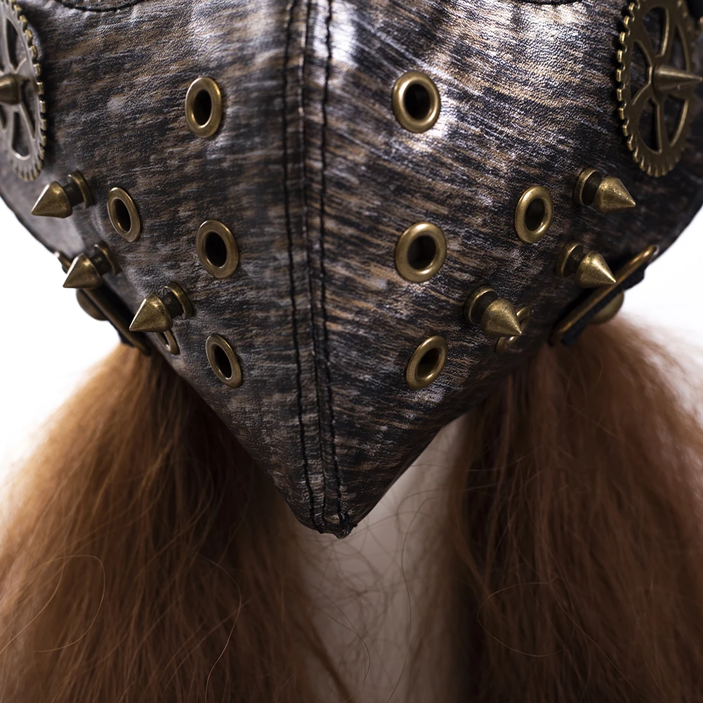 Steampunk Retro Gothic Mask Men Women Cosplay Gear Mask