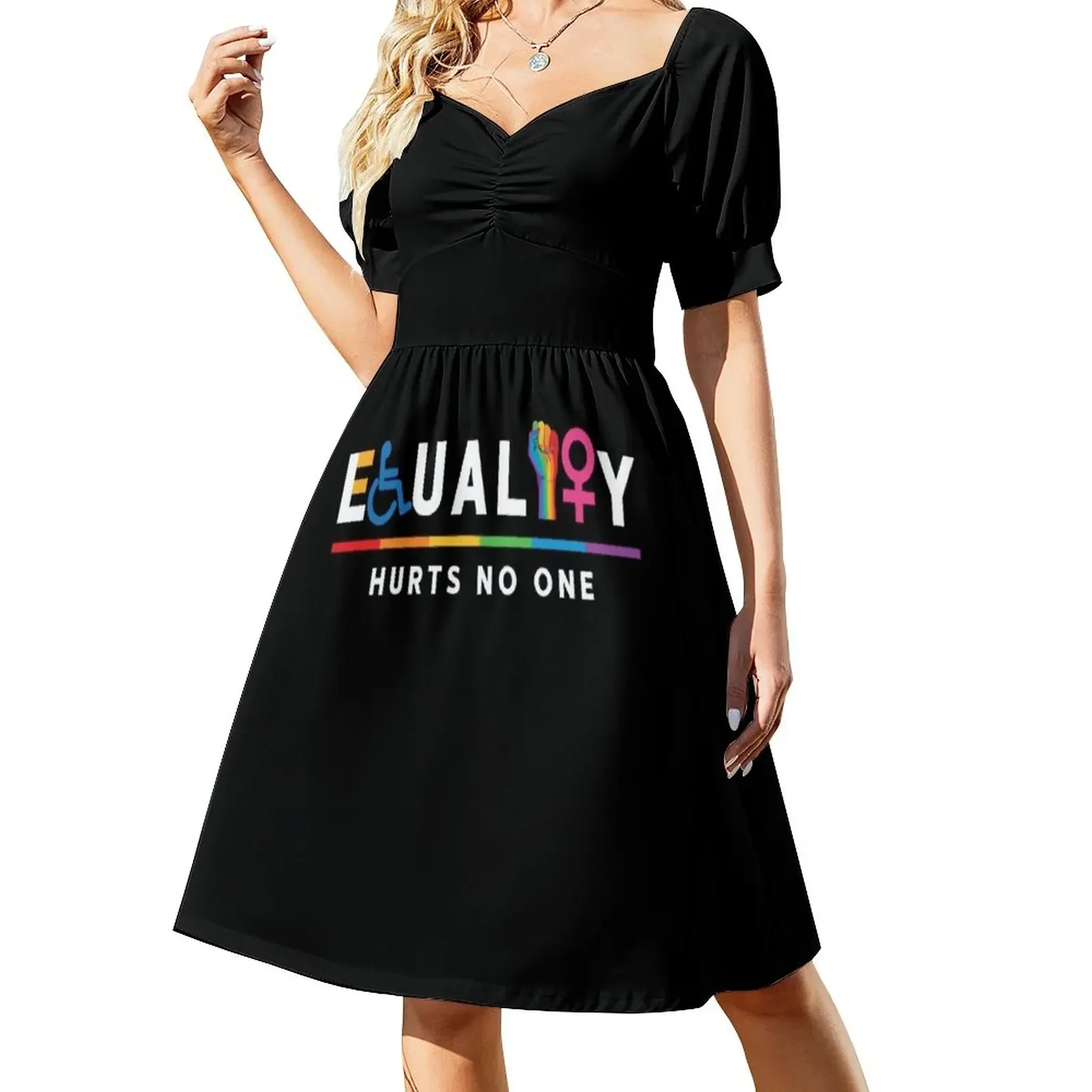 

Equality Hurts No One Equal Rights LGBT Short-Sleeved Dress Casual dresses Dance dresses dresses for woman