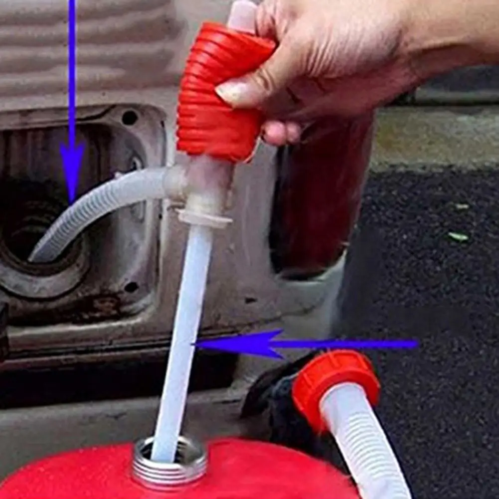 Universal Car Fuel Oil Siphon Pump Hand Manual Gas Transfer Oil Liquid Plastic Syphon Transfer Pump
