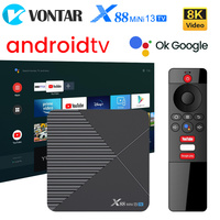 X88 Mini 13 TV Box Android13 ATV UI Rockchip RK3528 Quad Core 64bit Cortex A53 Support 8K Video 4K 60fps Wifi6 BT5.0 Set Top Box