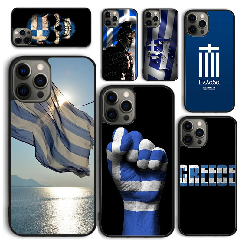 Griechenland Griechische Flagge Celular Mobile Smartphone Cases Für iPhone 17 Air 16 15 14 12 13 11 Pro MAX 6S Plus SE2020 Coque Fundas