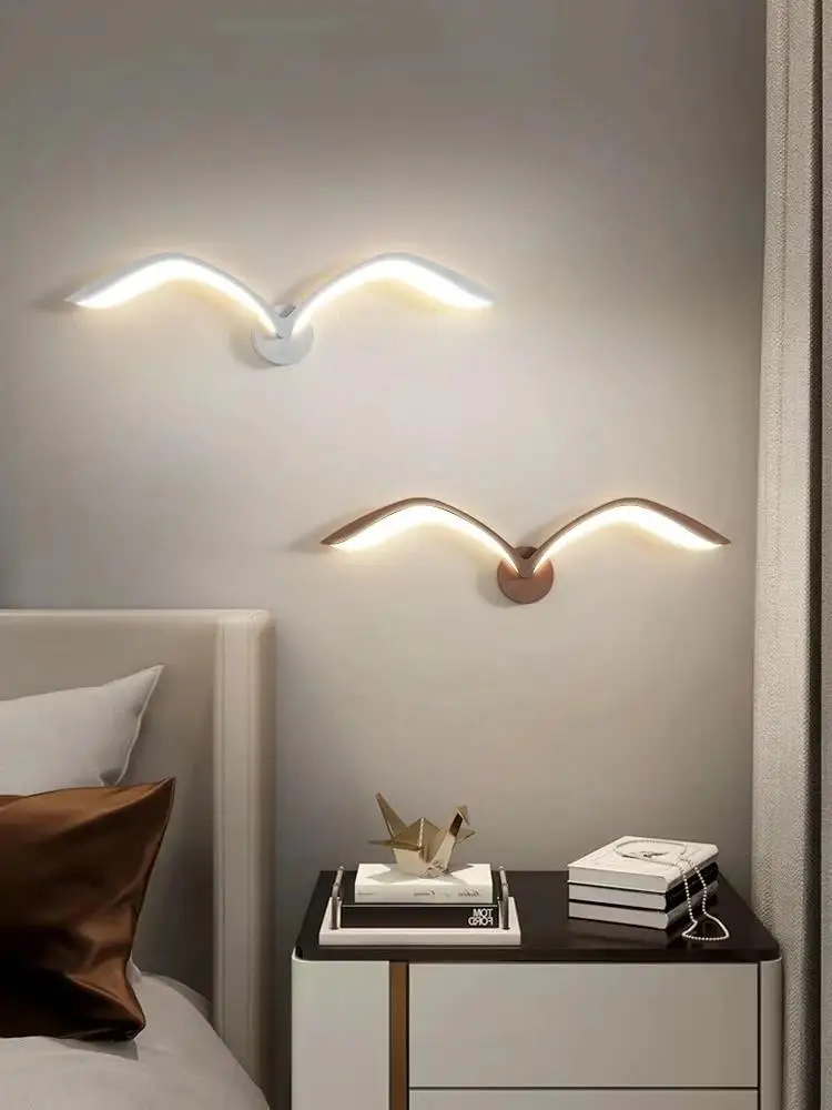 

Seagull wall lamp Nordic Children's LED wall lamps Modern living room sofa background wall sconce creative bedroom bedside lamps