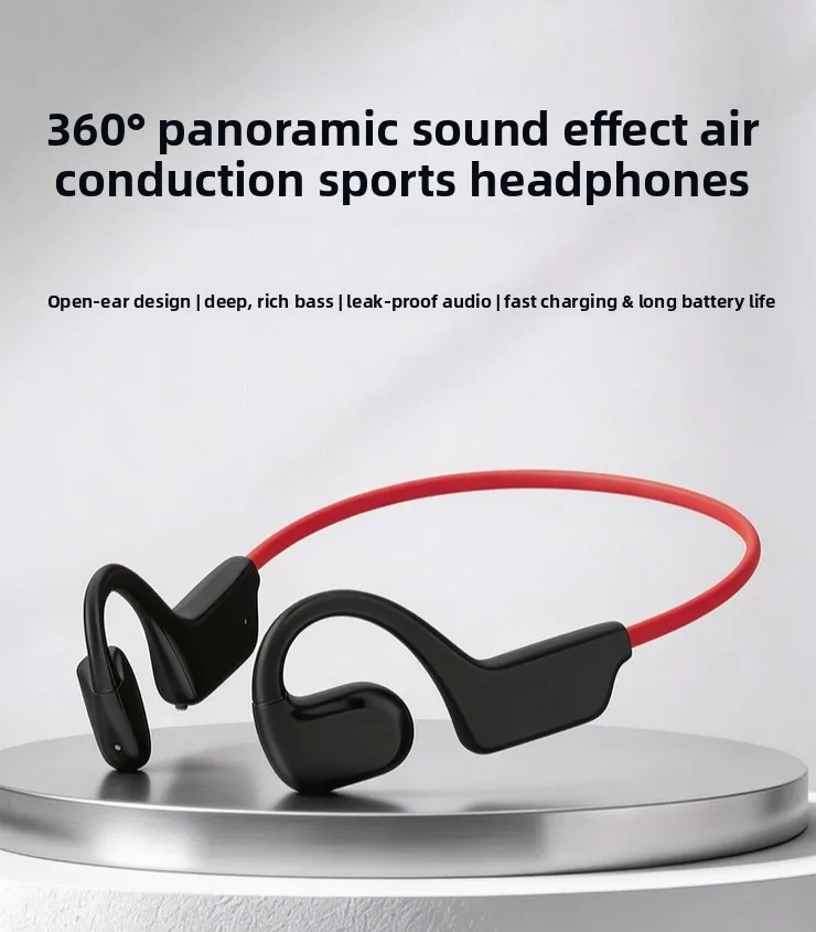 

Bone conduction bluetooth headset, new wireless sports headset for running, not in-ear