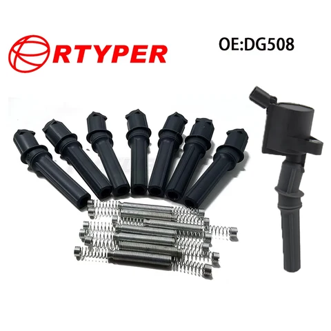 4 шт. катушка зажигания DG508 C1454 C1417 FD503 резиновый чехол с пружиной для Ford Mercury 4,6 л 5,4 л V8