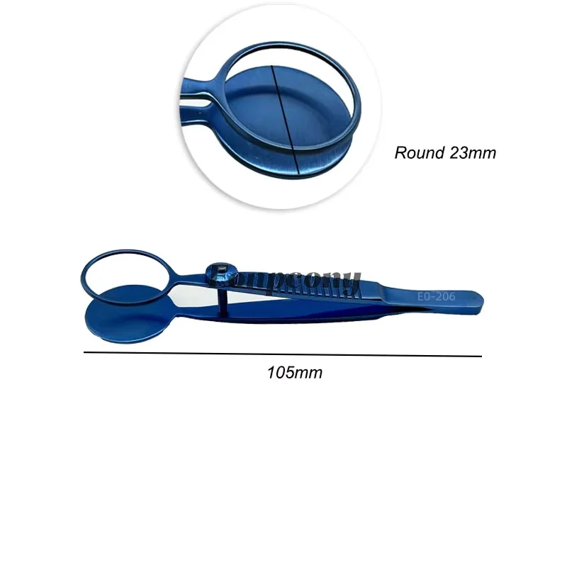Ovale ronde punt Chalazion-tang van titaniumlegering Oogheelkundig chirurgisch instrument