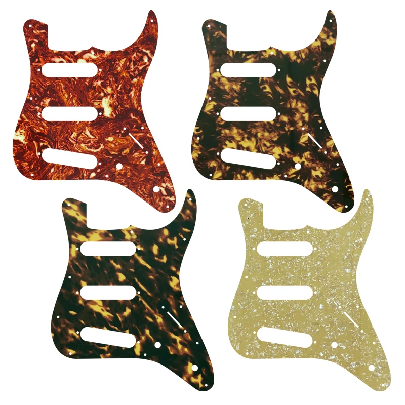 

Pleroo Custom Guitar Parts - For US FD Squier Mini 3 Single Pickups Strat Guitar Pickguard Cratch Plate Multicolor Choice