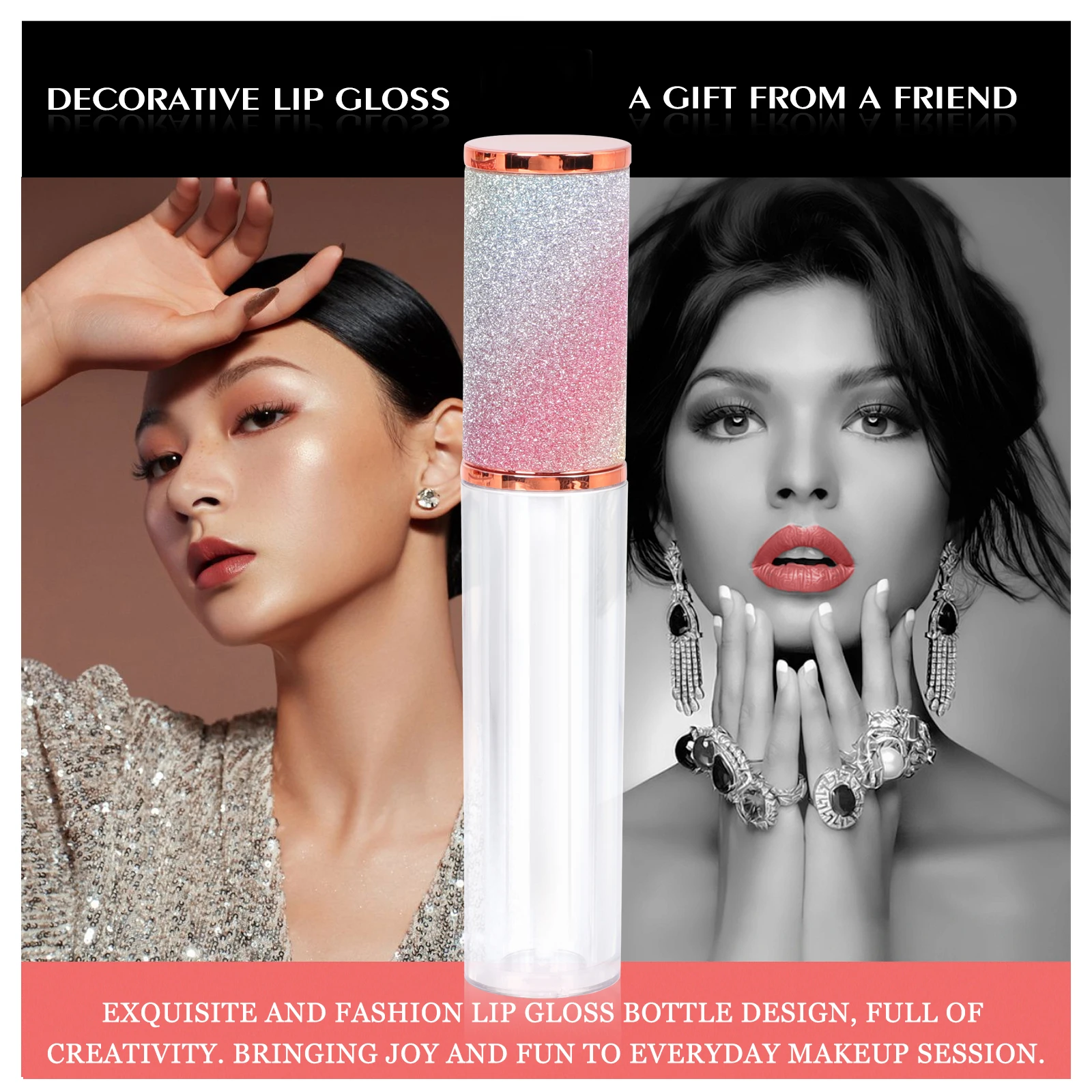 

20 Pcs Lip Gloss Tube Bottle Tubes Empty Refillable Mini Small Clear Bulk Lipgloss Bottles