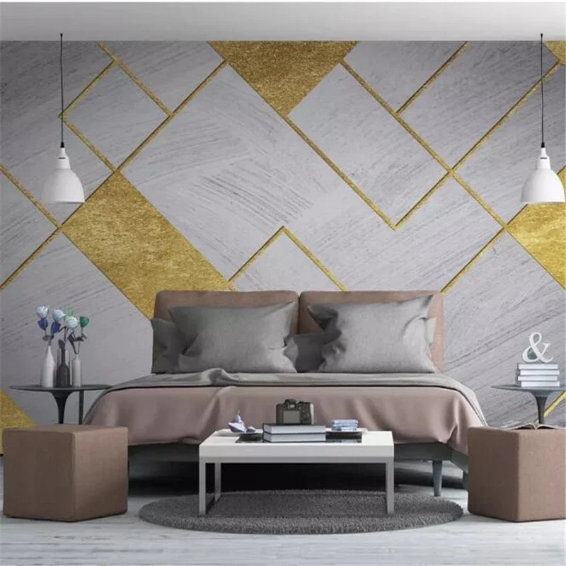 خلفية مخصصة ثلاثية الأبعاد ديكور المنزل الشمال الحد الأدنى شخصية الرجعية هندسية حائط الخلفية مثلث أسلوب بسيط ورقة peint