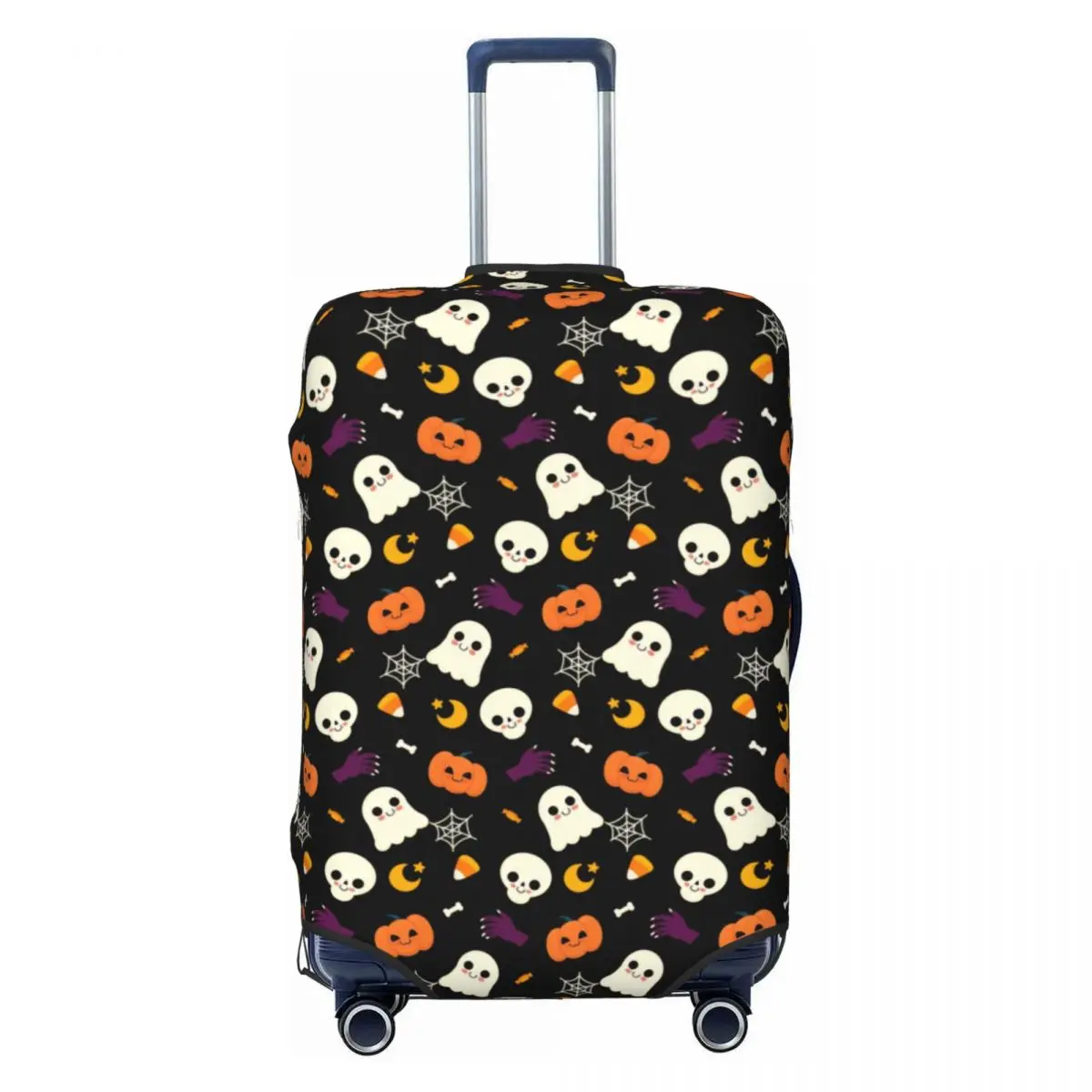 

Halloween Ghosts Skull Ghosts Travel Luggage Cover Elastic Suitcase Cover Protector Fit 18-32 Inch