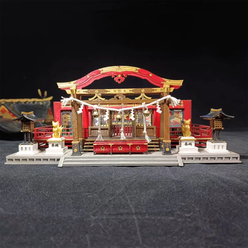 New DIY Wooden Dollhouse Japanese Fushimi Inari Shrine Model Kits Assemble Toys Temple Children Adult Birthday Gift Casa