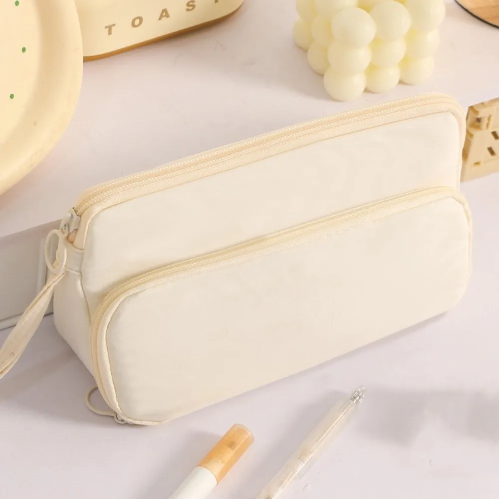 Double-layer Ladder Pencil Case Zipper Creative Kawaii Pencil Bag Large Capacity INS Style Stationery Bag Student