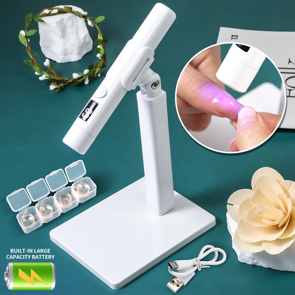 Professional Nail UV LED Lamp Desk With Display Rechargeable Portable Mini Nail Dryer Stand UV Lamp for Nails Art Removable