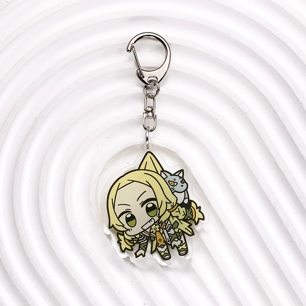 شخصيات أنيمي يوكي يونا هي بطل العصرية سلسلة مفاتيح مصنوعة من الأكريليك اكسسوارات حقيبة سحرية على ظهره قلادة كيرينغ هدايا للأصدقاء #4